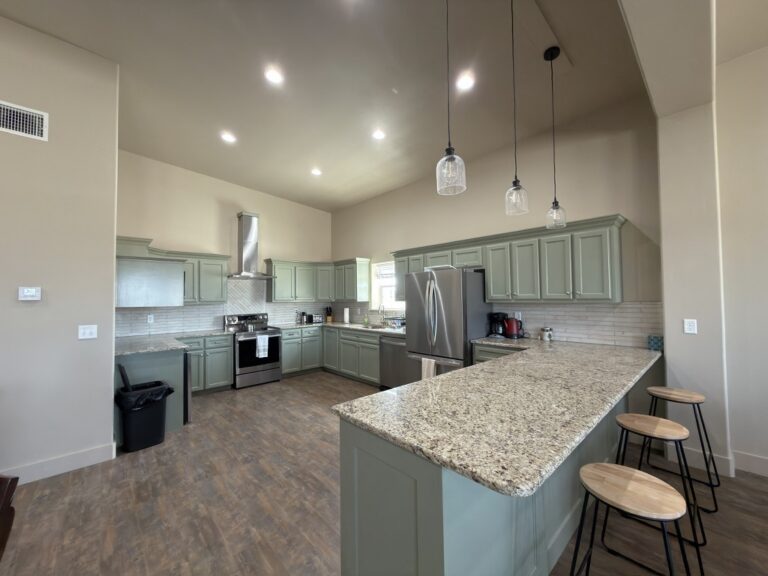 Kitchen in main lodge at the Chestnutt Ranch